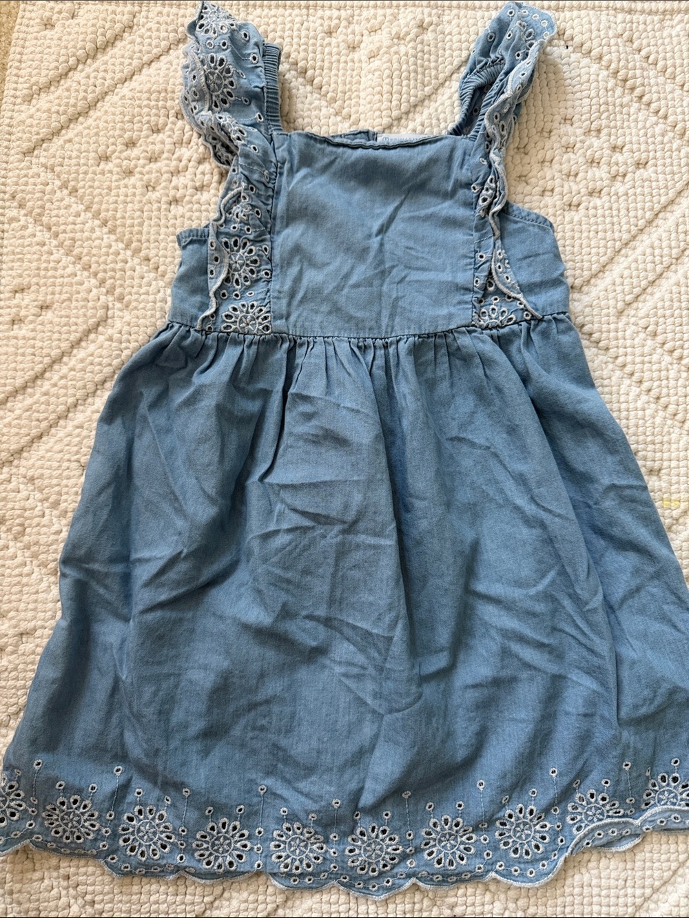 Primark Blue Eyelet Sundress for Girls- Size 4-5T